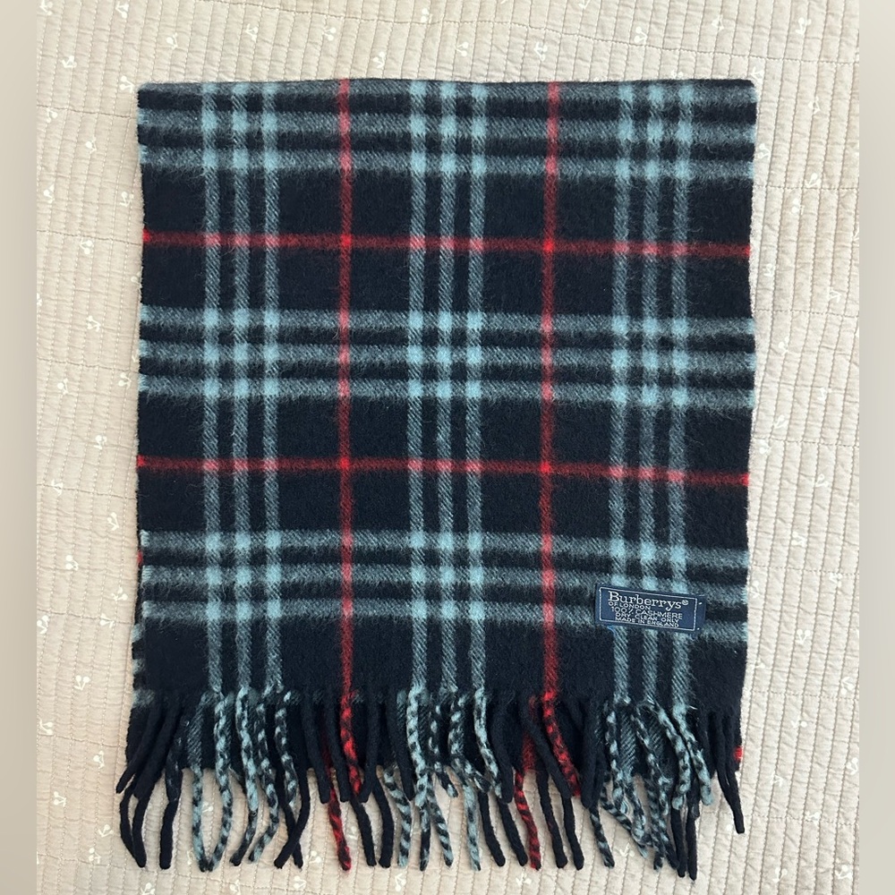 Burberry Vintage Cashmere Checkered Scarf